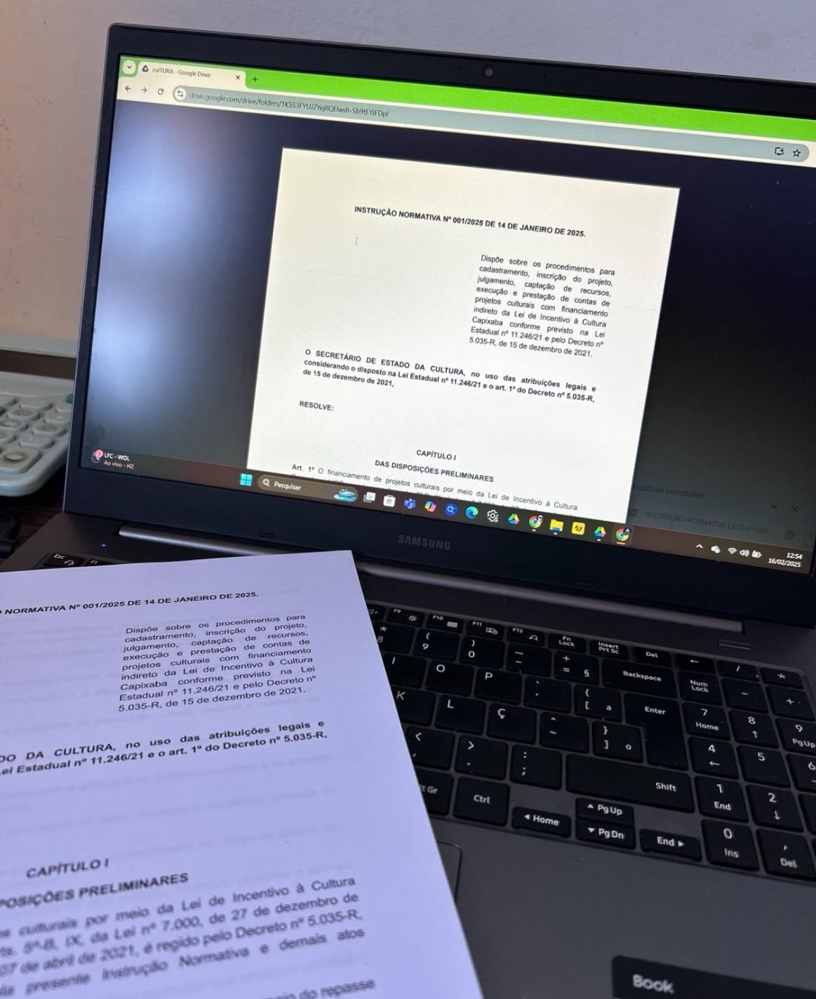 Instrução Normativa da Lei de Incentivo à Cultura em análise